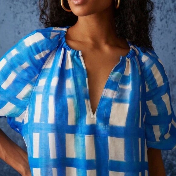 Marie Oliver Amalfi Madras Greta Mini Dress Size 1 - 41179 - Picture 3 of 12